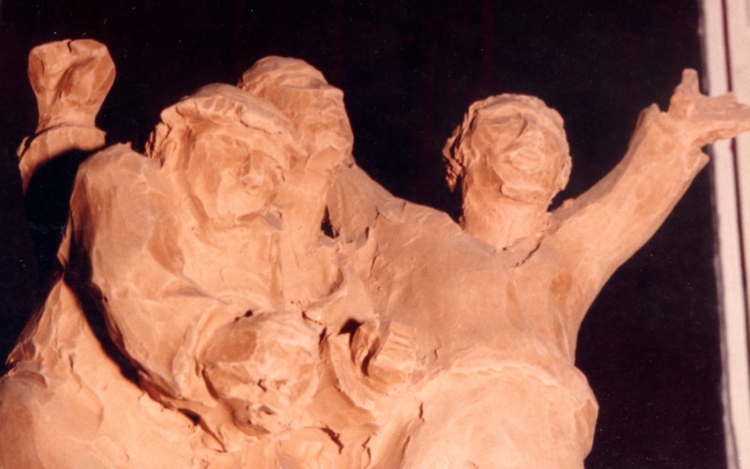 Grupo de fusilados del 3 de mayo. Modelado en barro. 1979