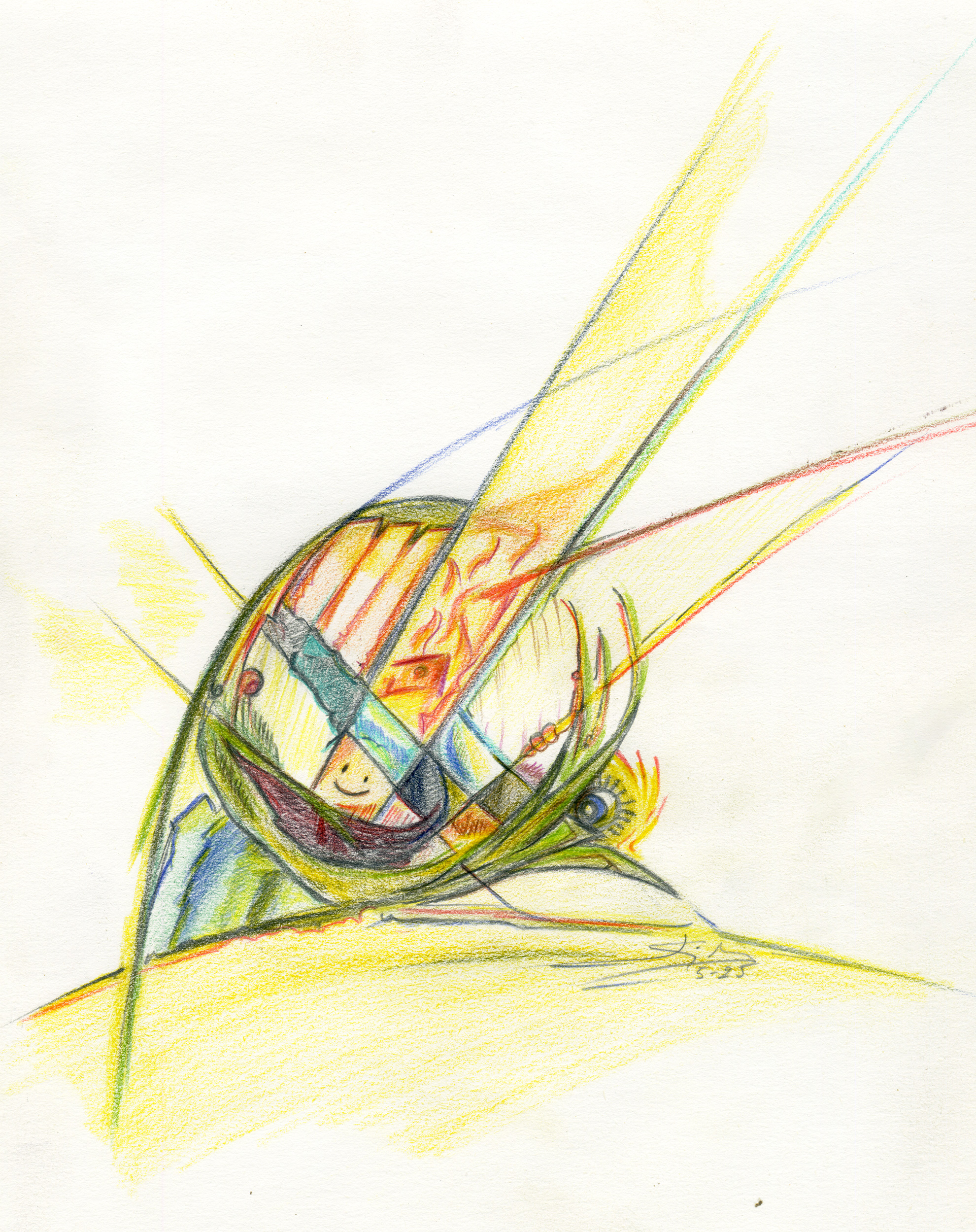 "Primavera 05-25"<br />
Dibujo a lápices de colores.