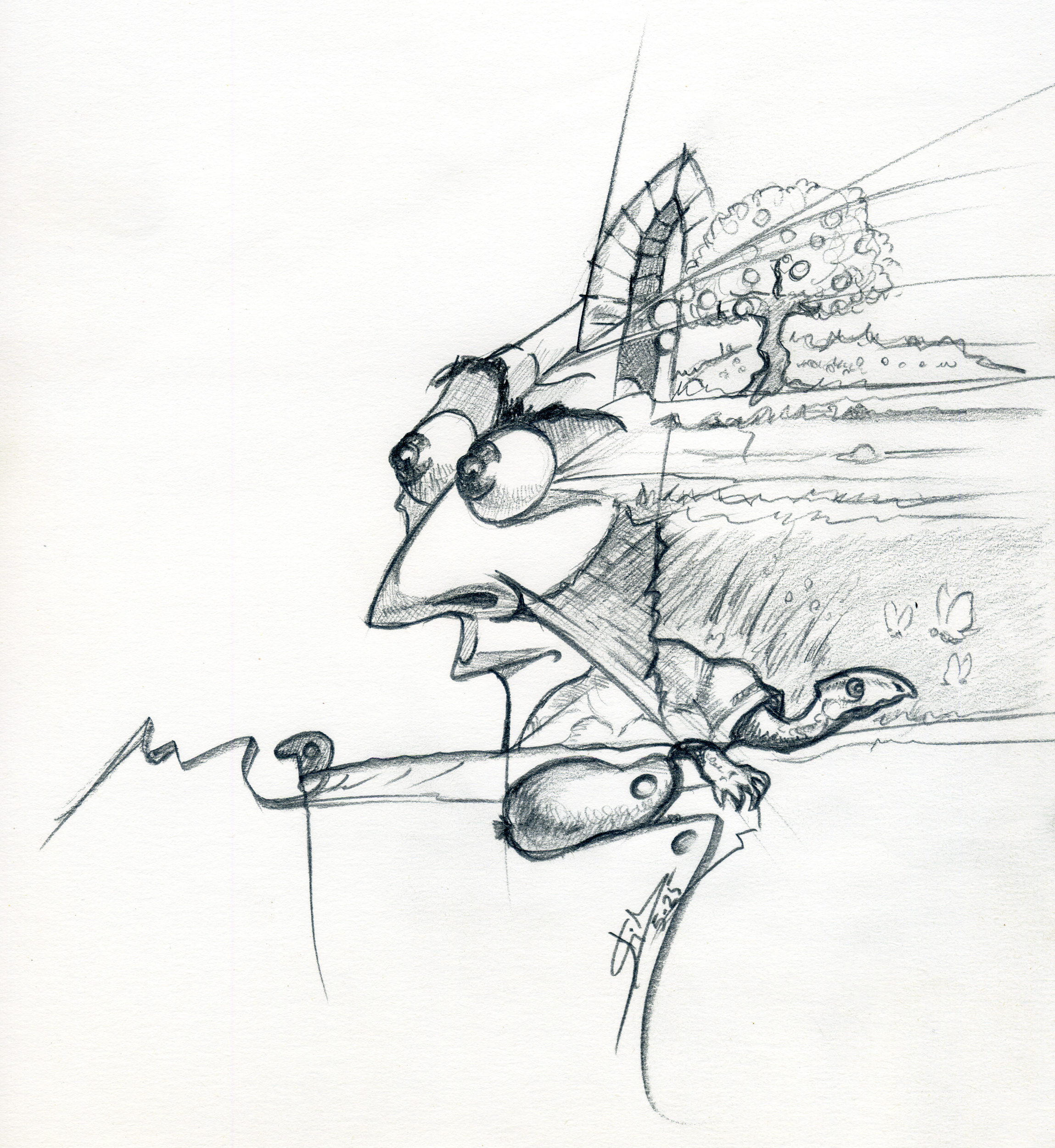 "¿oo?"<br />
Dibujo a lápiz.<br />
Mayo 2025.